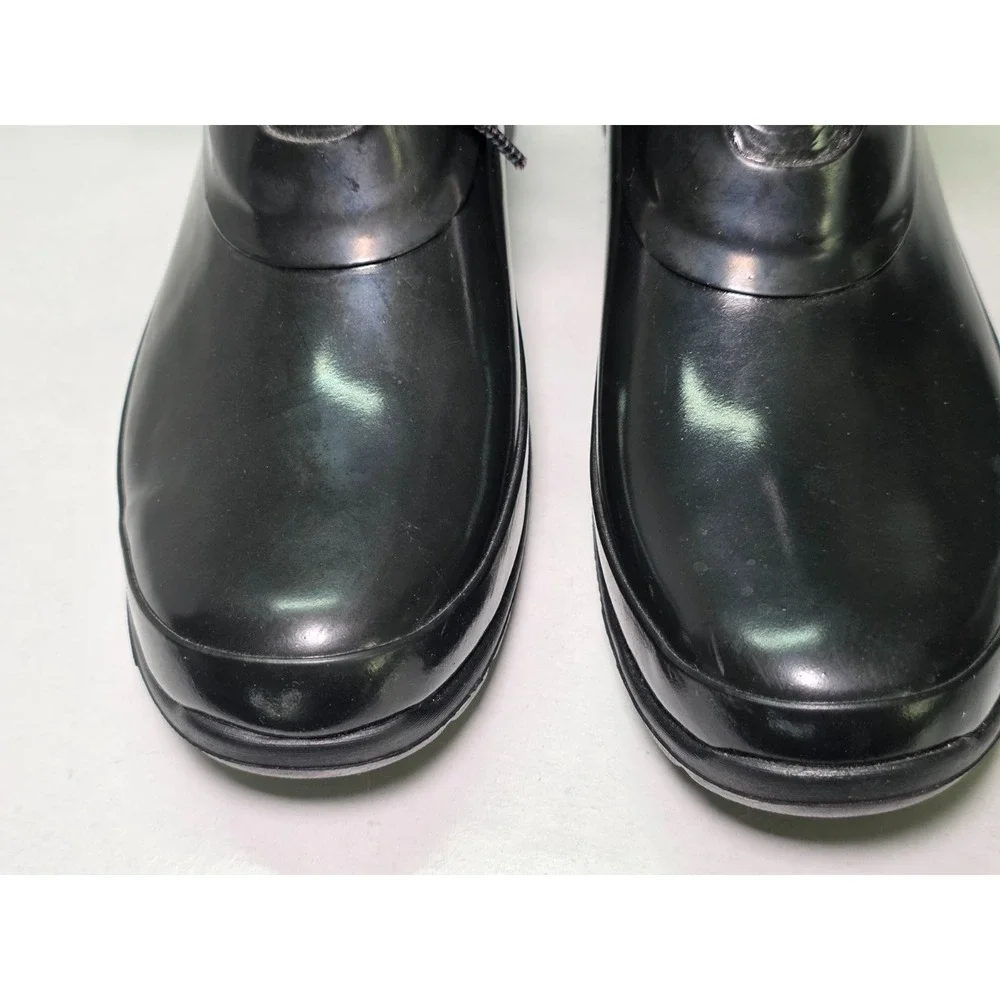 Charter Club Traynor Women's Rain Boots‎ Size 8 M Black Ankle Pull On Shoes
